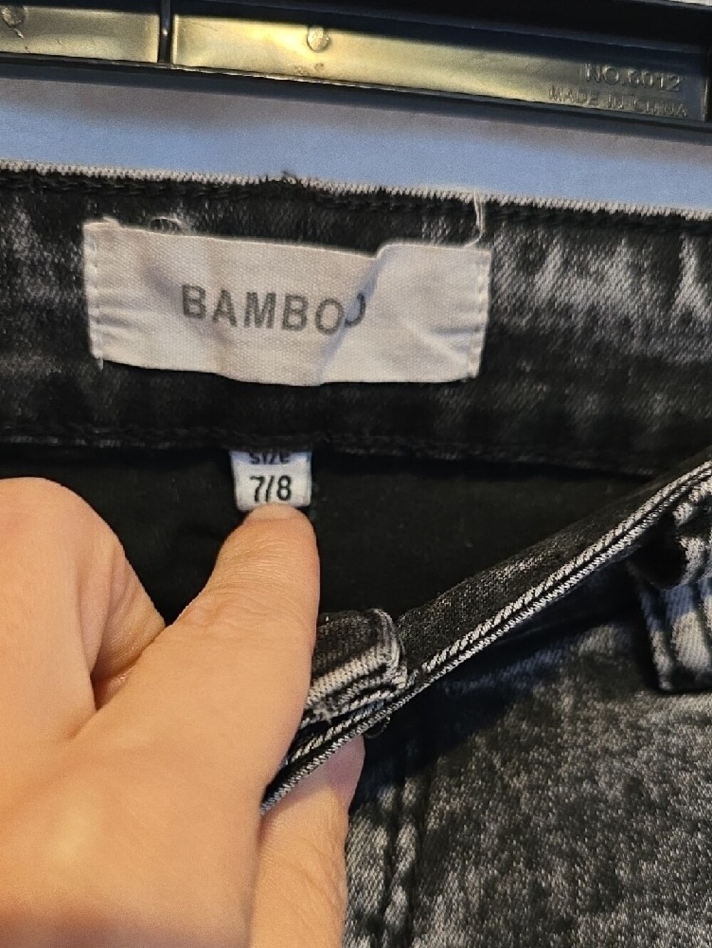 BAMBOO Black & Grey Acid-Wash Flared Jeans - Picture 2 of 4